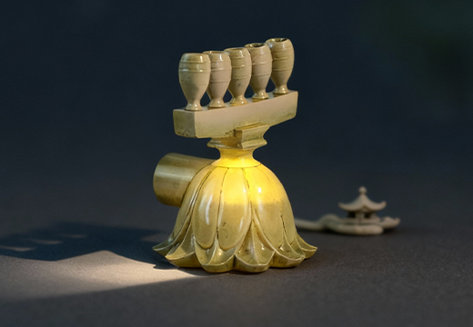 青釉覆莲座插器冰箱贴定制