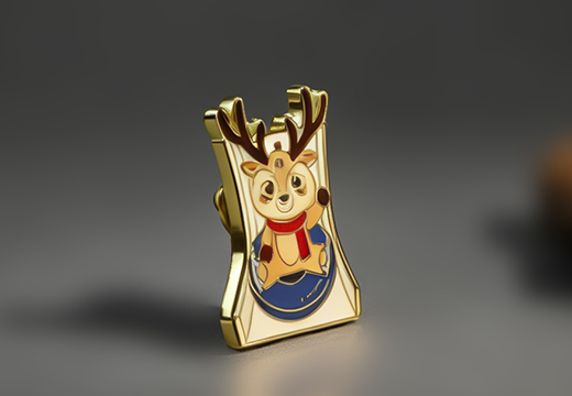 小鹿金属徽章定制